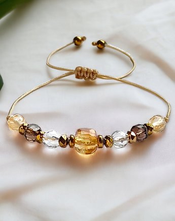 DOBROBYT - amulet : cytryn, kwarc dymny, kryształ górski