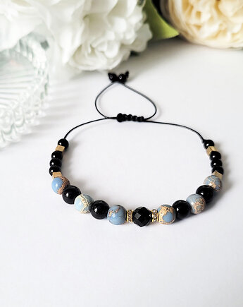 OCHRANIA i łagodzi stres- Queen of dark z Turmalinem- błękit, Seylla pracownia