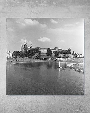 Plakat Vintage - Widok na Wawel z Wisły, Galeria LueLue