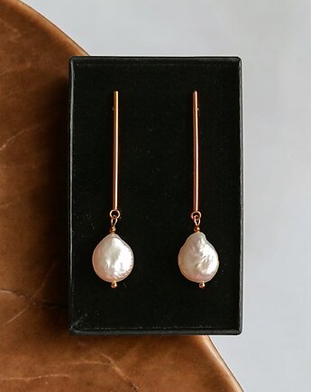 Perły : długie kolczyki : wyjątkowy prezent PREMIUM, kaktusia