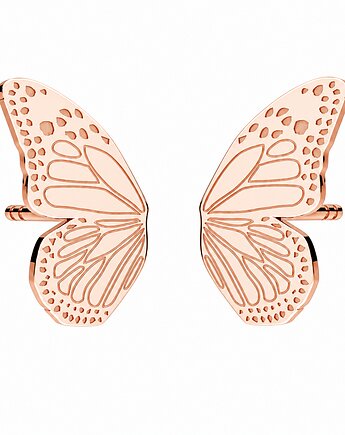Kolczyki SKRZYDŁA MOTYLA  - srebro 925 ,złoto 24K ,różowe złoto 18K, ISSI Jewelry