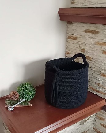 Kosz szydełkowy ze sznurka 30cmx30cm, MISZ MASZ Dorota Tyszko