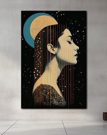 Pył księżycowy - Obraz na płótnie - Druk Blejtrama - Kolaż, Surrealizm #12, Black Sapphire Art