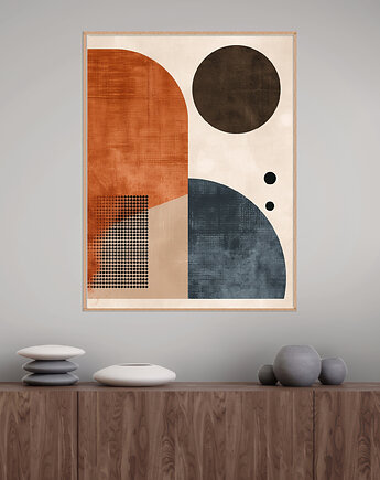 Geometria natury - Plakat, druk - Minimalizm, Boho, Loft #65, Black Sapphire Art