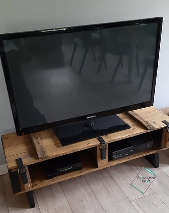 Stolik RTV retro, szafka na TV, konsola retro skrzynia wojskowa, PiorunowoSzafa