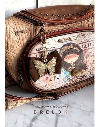 Modowy Brelok / Breloczek do kluczy, torebki czy plecaka New, Pudrowy Różowy