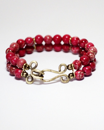 JASPIS CESARSKI  z ręcznie kutym zapięciem, ME PASSION  Jewelry