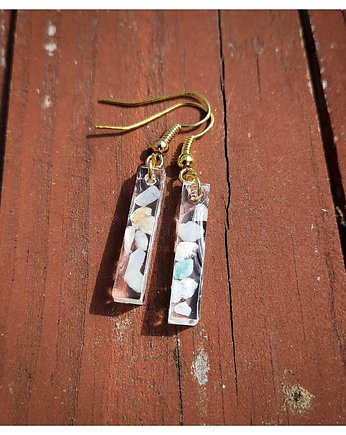 Kolczyki słupki z amazonitem, Figa handmade accessories