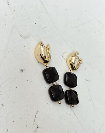 Kolczyki Agat Czarny, Chmolowska Jewellery