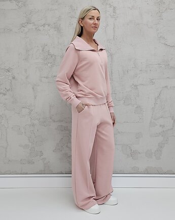 Kissa wygodny komplet z rozpinaną bluzą  Powder Pink, Ablush