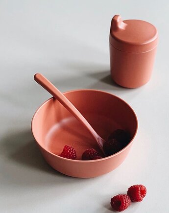 Zestaw naczyń bambusowych  cegła, naniby