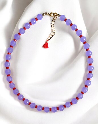 Choker : lavender & red : summer collection, kaktusia