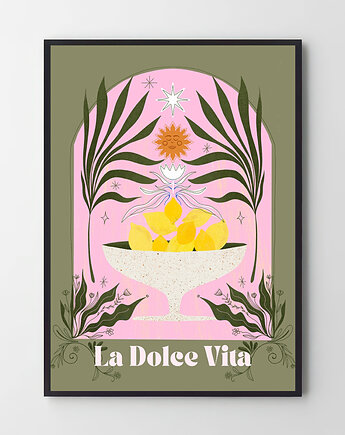 Plakat La Dolce Vita czyli życie pełne cytrynowego słońca, Harvest Maison