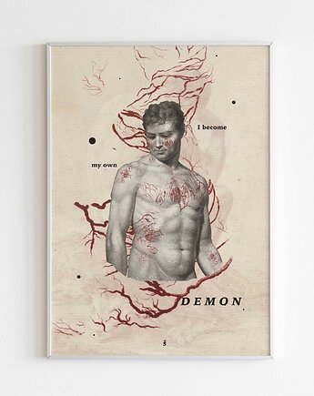Plakat Demon, zlepki sklejki