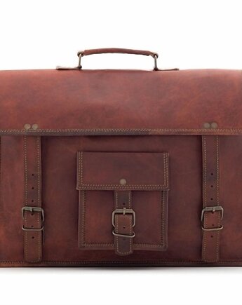 Skórzana torba męska vintage brązowa Outlander BH72, Belveder