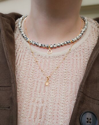 Naszyjnik jaspis dalmatyńczyk, Bijoux by Marzena Bylicka