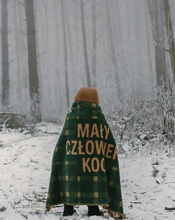 Mały człowiek koc zielony - koc xs, CZŁOWIEK KOC