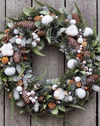 Wianek zimowy WINTER NUTS  47-48 cm XXL, FlodiaAtelier