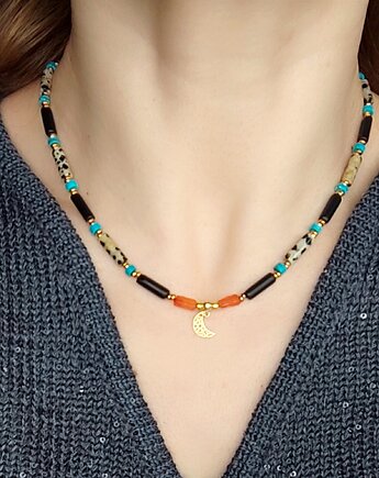 Naszyjnik kobiecy krąg z księżycem, Studio Gazela