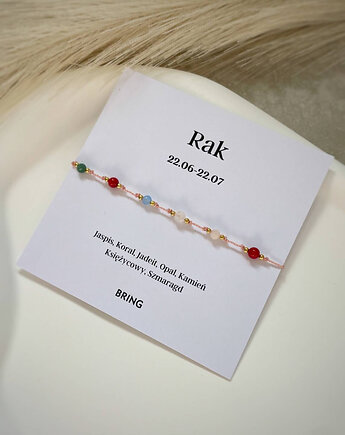 Bransoletka znak zodiaku Rak pozłacane kulki, Bring Biżuteria