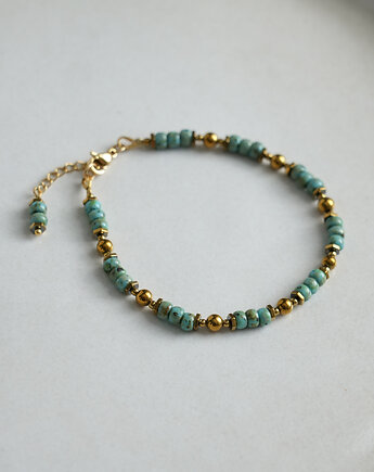 Bransoletka boho z koralików a'la turkus, AT NOON