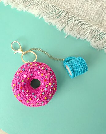 Szydełkowy brelok Donut i kawa, Not only cute crafts