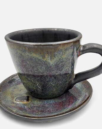 Filiżanka z podstawkiem - serduszko, ArtByLeika