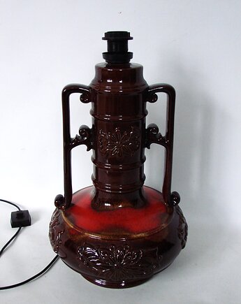 Ceramiczna lampa podłogowa, lata 70, Relikt design