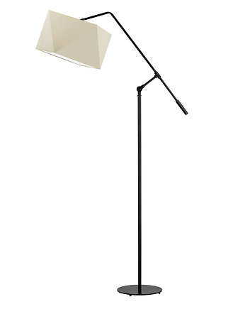 Czarna lampa stojąca na wysięgniku ruchomym COLMA, LYSNE