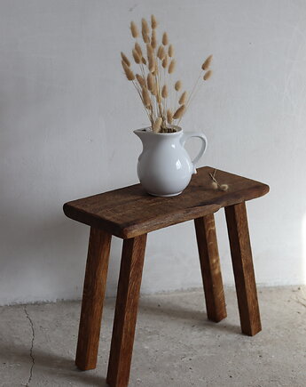 Ławeczka / stołek dębowy  rustykalny, Ohwood manufaktura