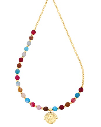 Naszyjnik Templar Agate Gold, Alicja&Maria Jewellery