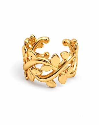 Nausznica IVY -srebro złocone 24K, ISSI Jewelry
