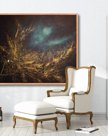 Obraz "Genesis II" 120x100cm akryl na płótnie struktura, Betańska Studio