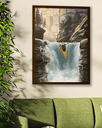 Plakat sportowy - wyprawy kajakowe, minimalmill