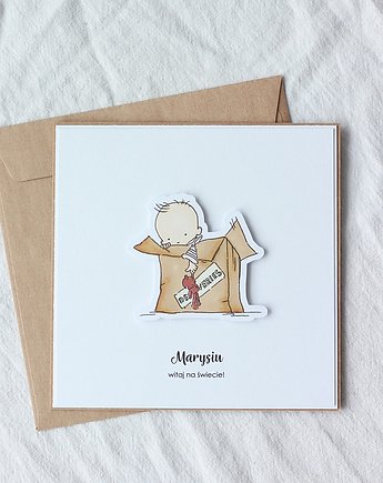 Przesyłka. Kartka z okazji narodzin dziecka, papierkarnia