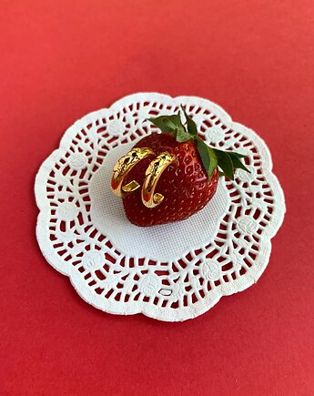 Wyprzedaż wzoru -25% kolczyki pozłacane Fragole- Strawberries & Cherries, BOSKE