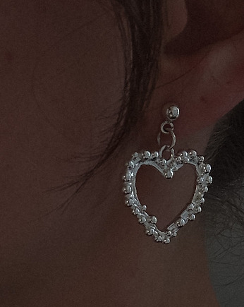 Kolczyki Serce srebro, Vander jewelry