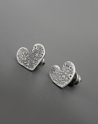Kolczyki Serce - srebro, Pastelove Jewelry