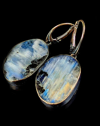 Kolczyki srebrne księżycowe chmury, Pracownia Neores