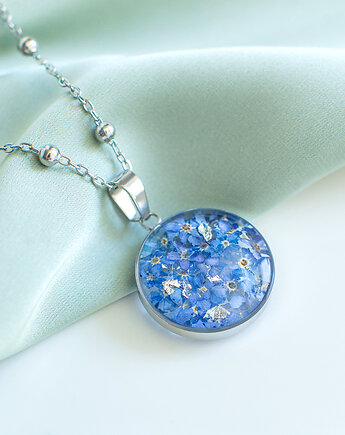 Wisiorek z niezapominajkami, nature gift