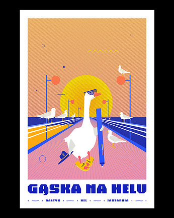 Plakat Gąska na Helu, OKAZJE - Prezent na Rocznice związku