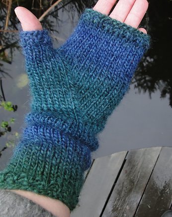 ocean / mitenki, agat handmade