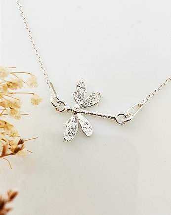 NASZYJNIK z  ważką,  srebrna ważka, Anemon Atelier