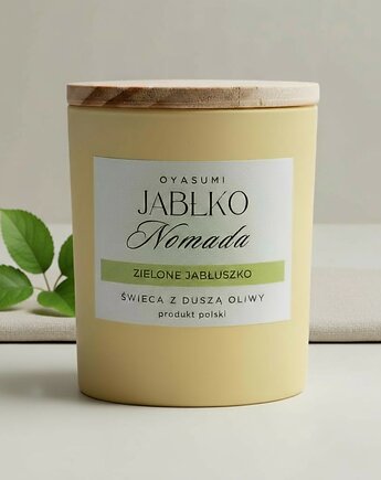 Świeca zapachowa z wosku oliwnego Jabłko Nomada, Oyasumi