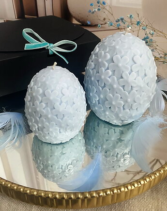 Świece ekologiczne sojowe dekoracyjne jajka wielkanocne jasny niebieski, Coccola JEWELLERY