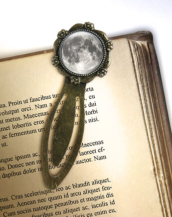 Zakładka do książki - Księżyc - klips, brąz, yenoo