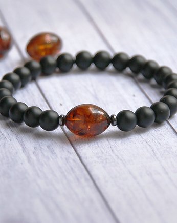 BURSZTYN, onyks matowy, kaktusia