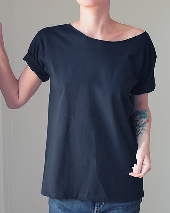 Czarny Oversize Bez Nadruku, ONE MUG A DAY