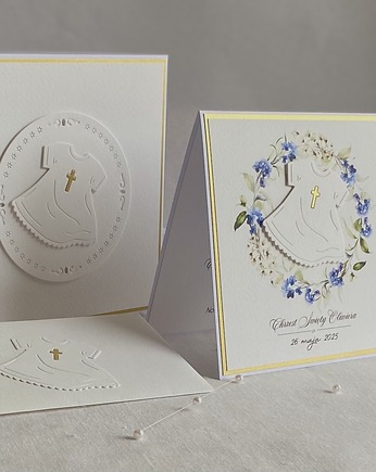Kartka na chrzest z pudełkiem i kopertą, C48, Anna Art and Crafts