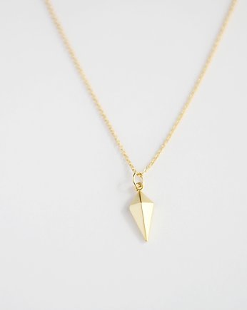 16k Gold Plated Deltoid Necklace, Le Boho Bleu